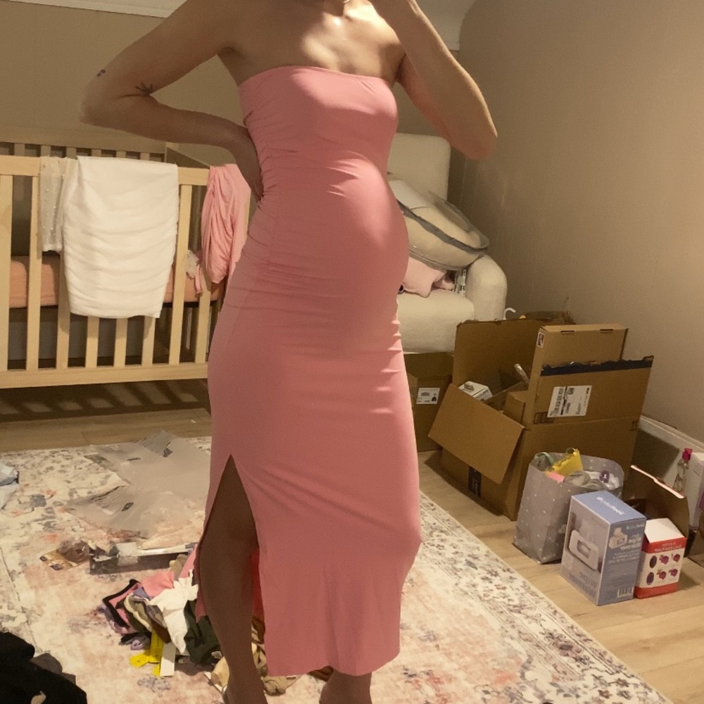 Pink Strapless Dress